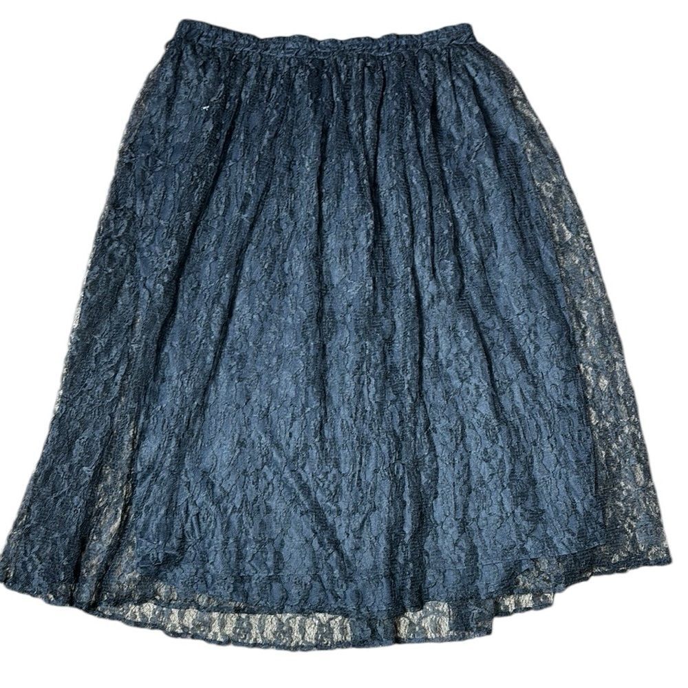 Adrian Jordan womens goth Whimsigoth lace overlay skirt midi maxi